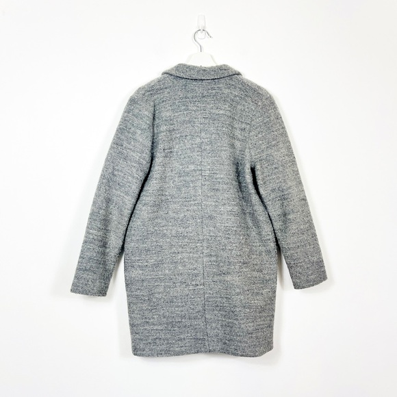 H&M Grey Marled Wool Knee-Length Button-Up Overcoat - Picture 2 of 5